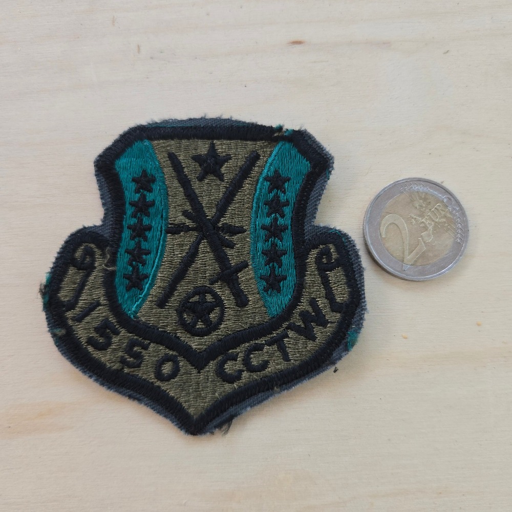 VTG US Air Force 1550 CCTW Patch Olive Teal Combat Crew Training Wing Shield USA